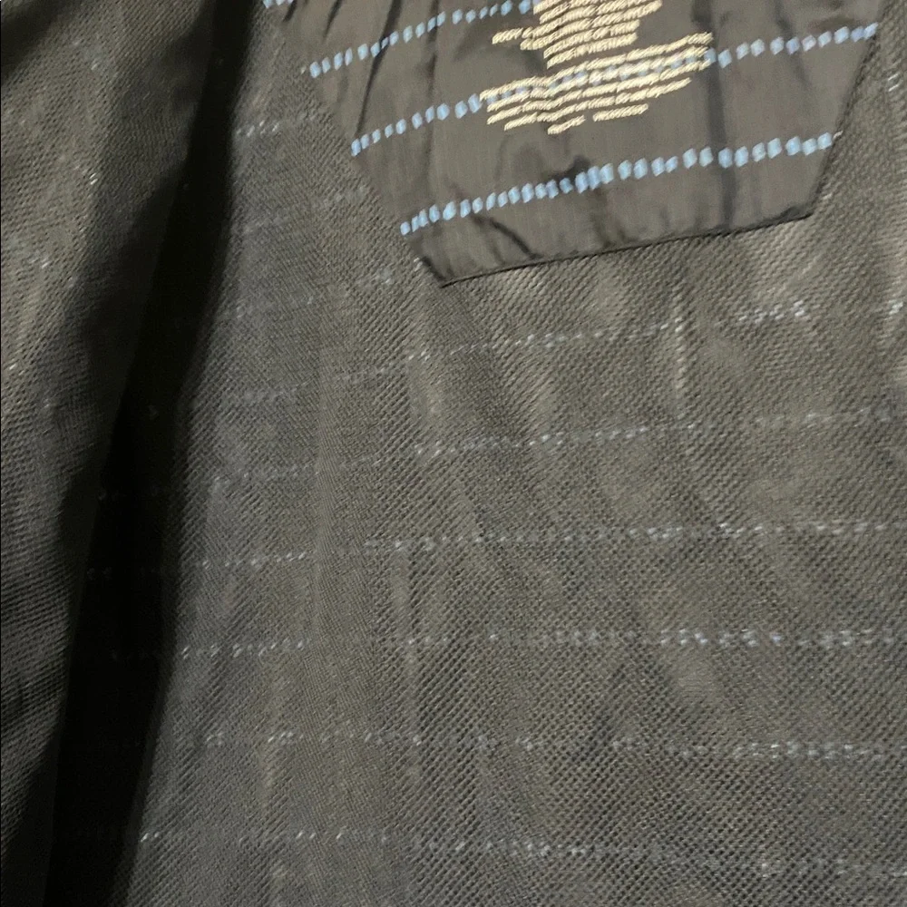 L.L. Bean Navy Blue - Baby Blue Stripe Windbreaker with Hood Size L - Picture 4 of 8